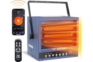 TEMPWARE Electric Garage Heater, 7500-Watt Digital Fan-Forced Ceiling Mount Shop Heater with Smart WIFI Control and Full-Func