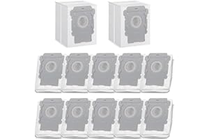 Omiracle 12 Pack Vacuum Bags Compatible with iRobot Roomba i3+, i4+, i5+, i6+, i7+, i8+, j5+, j6+, j7+, j8+, j9+, s9+, Replacement Dirt Disposal Bags for Roomba Clean Base Models, Leak-Proof Design