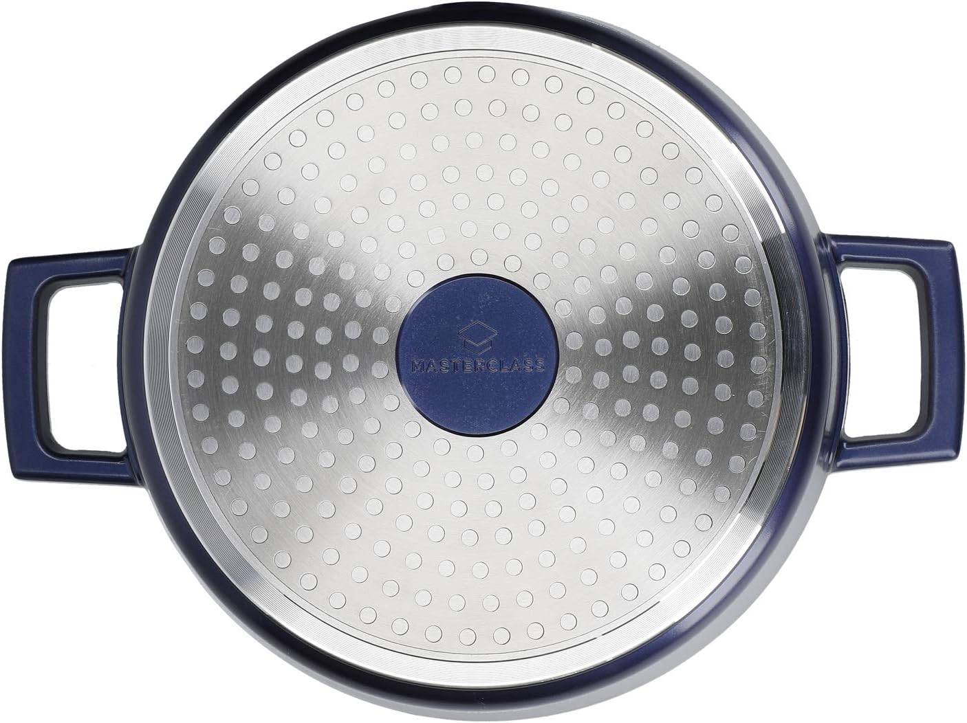 MasterClass Medium Casserole Dish with Lid 4 Litre/24 cm, Lightweight Cast Aluminium, Induction Hob and Oven Safe, Blue - Image 3