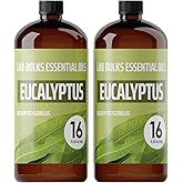 Lab Bulks Essential Oil Eucalyptus Essential Oil (2 Pack) for Diffusers, Home Care, Candles, Aromatherapy, 16 oz Bulk Bottle, Eucalyptus Oil Spray