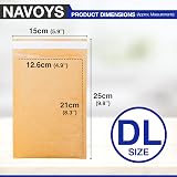 Navoys DL Padded Brown Envelopes 15cm x 21cm 5 Pack Peel & Seal view 2
