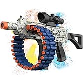 Electric Automatic Toy with Scope, JakMean Toy Blaster with 30 Dart Clips and 100 Foam Darts, Outdoor Shooting Games Toys for 6-12 Year Old Boys & Girls Adults, Gifts for Birthday Xmas, Green