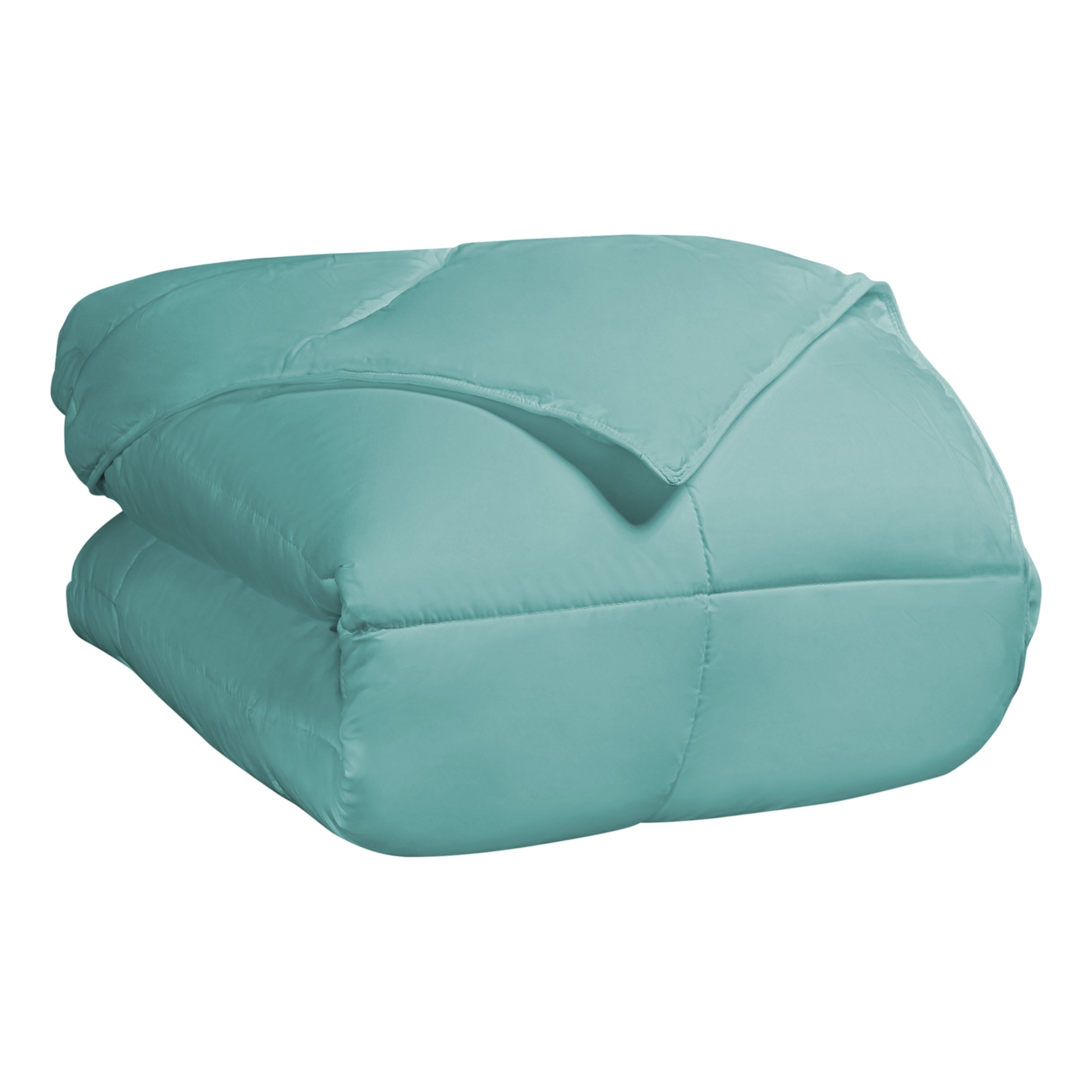 Superior Classic All-Season Reversible Down Alternative Comforter, Comfy, Fluffy, Cozy, Lightweight, Decorative, Duvet Insert, Plush, Oversized Bedding Essential, Box Quilt Design, Twin, Turquoise Image Superior Classic All-Season Reversible Down Alternative Comforter, Comfy, Fluffy, Cozy, Lightweight, Decorative, Duvet Insert, Plush, Oversized Bedding Essential, Box Quilt Design, Twin, Turquoise Image