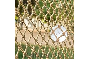 KACQIHTU Hemp Rope Net Child Safety Net Rope Fence Stairs Balcony Railings Garden Playground Safety Protection Rope Netting Climbing Net for Kids