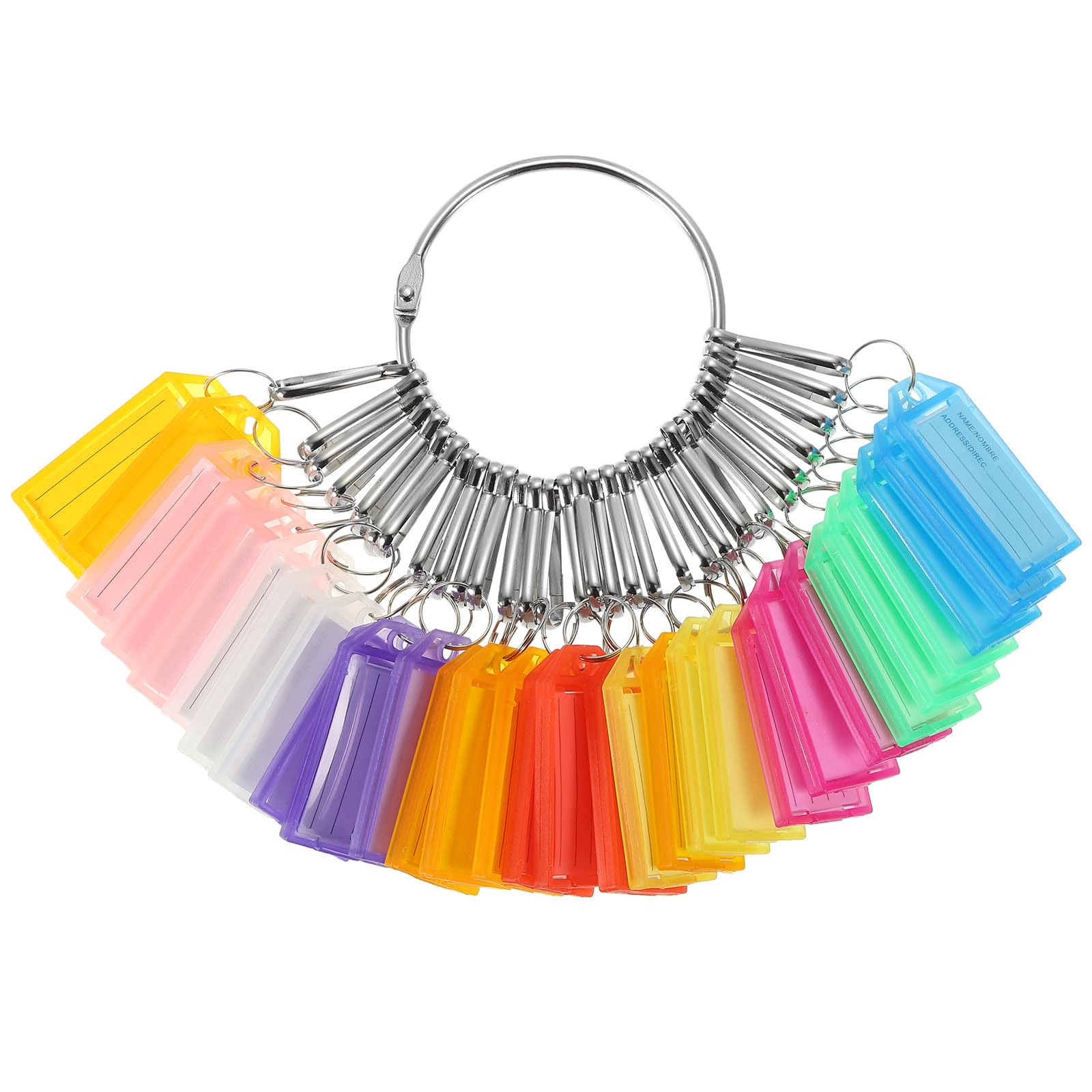PATIKIL Portable Key Organizer, Lightweight Key Organizer Keychain Holder with 30 Individual Spring Hooks and Key Label Tags for Office Hotel Car