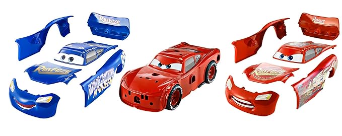 Mattel Disney Cars FCV95 - Disney Cars 3 3-in-1 Rennfahrzeug Lightning McQueen