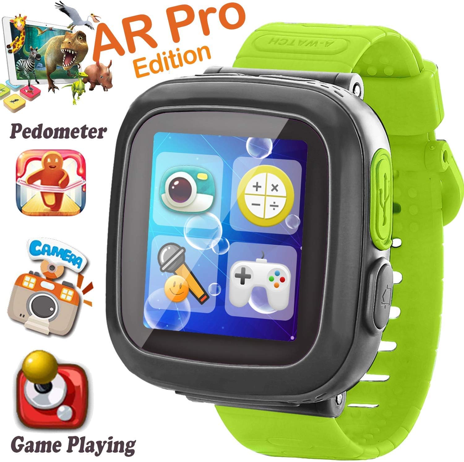 Kids Smart Watch Ar Pro Edition Game Smartwatch For Ages 3 12 Girls Boys Toddlers Digital Wristbands 15 Screen Camera Pedometer Alarm Clock