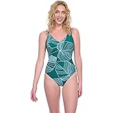 Gottex Women’s V-Neck One Piece Stylish Elegant Versatile Summer Bathing Suit with Soft Cups and Tummy Control Swim Essential