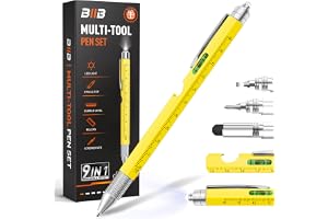 BIIB Stocking Stuffers for Men Adults, Gifts for Men 9-in-1 Multitool Pen | Mens Christmas Gifts for Dad Him Husband, Mens Stocking Stuffers, White Elephant Gifts for Adults, Cool Gadgets for Men