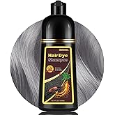 GURKOOYD Silver Gray Hair Dye Shampoo, Instant Hair Color Shampoo, Colors in Minutes, Long Lasting Silver Hair Dye, Champu Para Canas