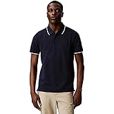 Calvin Klein Men's Liquid Touch Polo Stripe with UV Protection
