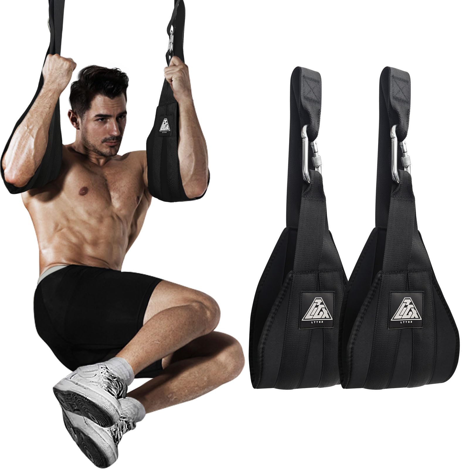 LTTGX Ab Straps for Pull Up Bar - Abdominal Sling for Arm, Knee & Leg Raises