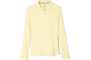 French Toast Girls Uniform Long Sleeve Polo with Picot Collar (Standard & Plus)