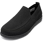 1TAZERO Mens Wide Width Slip On Shoes with Arch Support Insoles Men Lightweight Casual Loafer for Elderly & Wide Feet Plantar Fasciitis Walking Shoes