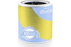 LEVOIT Genuine Core 400S-P Air Purifier Pet Allergy Replacement Filter, Supports HEPA Sleep Mode, High-Efficiency Activated Carbon for Removal of Pollen, Allergen, Core 400S-RF-PA, 1 Pack, Yellow