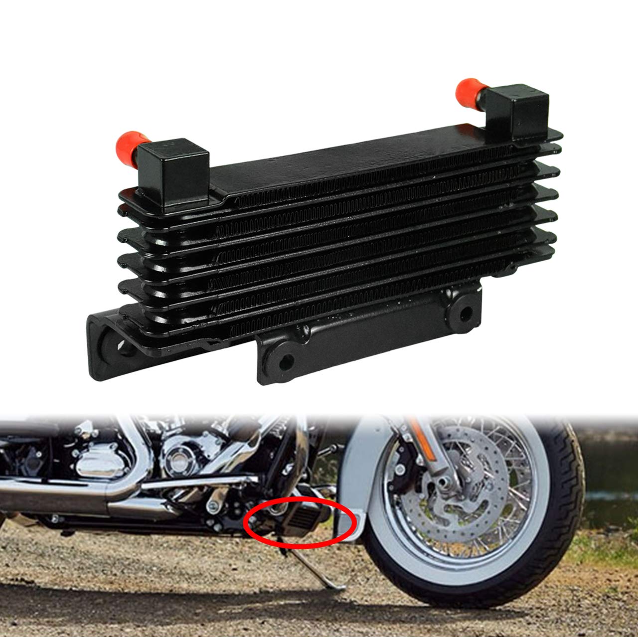 Photo 1 of HDBUBALUS Motorcycle Oil Cooler Radiator Fit for Harley Touring Road King Road Electra Street Glide FLHR FLHTC 2009-2016