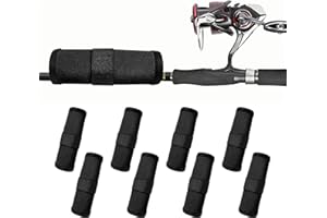 CREZTAIL Fishing Hook Covers, 5.9 Inch Lure Shield, Tackle Wraps for Most Fishing Rods，Roll Up Fishing Lure Wraps to Keep Fishermen Fishing Safe for Fishing Rod (Black)