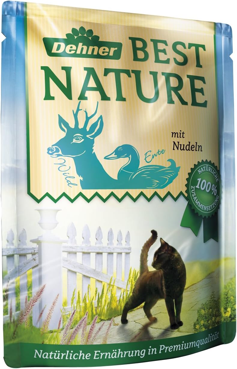 Dehner Best Nature Adult Cat Food Wild and Duck with Noodles in Bag 16 x 85 g (1.36 kg), 1.36 kg (Pack of 1) - Image 3
