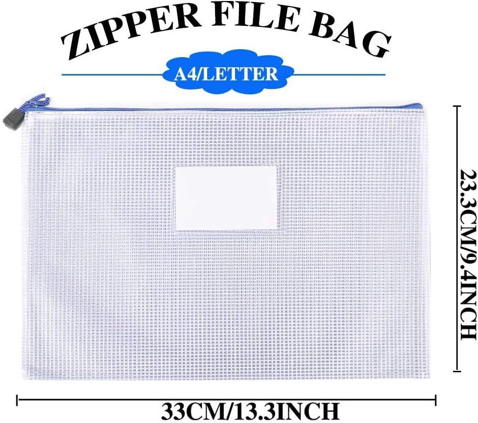 A4 Plastic Zip Wallets - Image 3