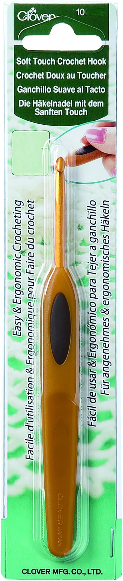 Clover Soft Touch Crochet Hook 3.00mm - Comfortable Handle Brand Clover