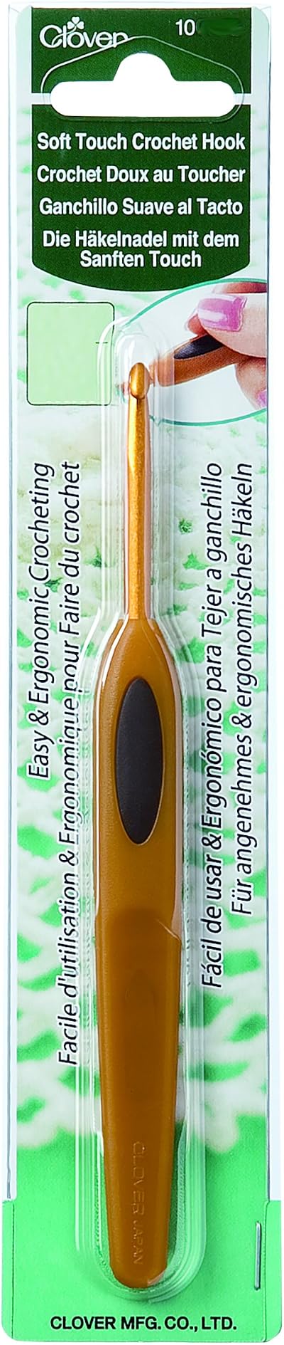 Clover Soft Touch Crochet Hook 3.00mm - Comfortable Handle Brand Clover