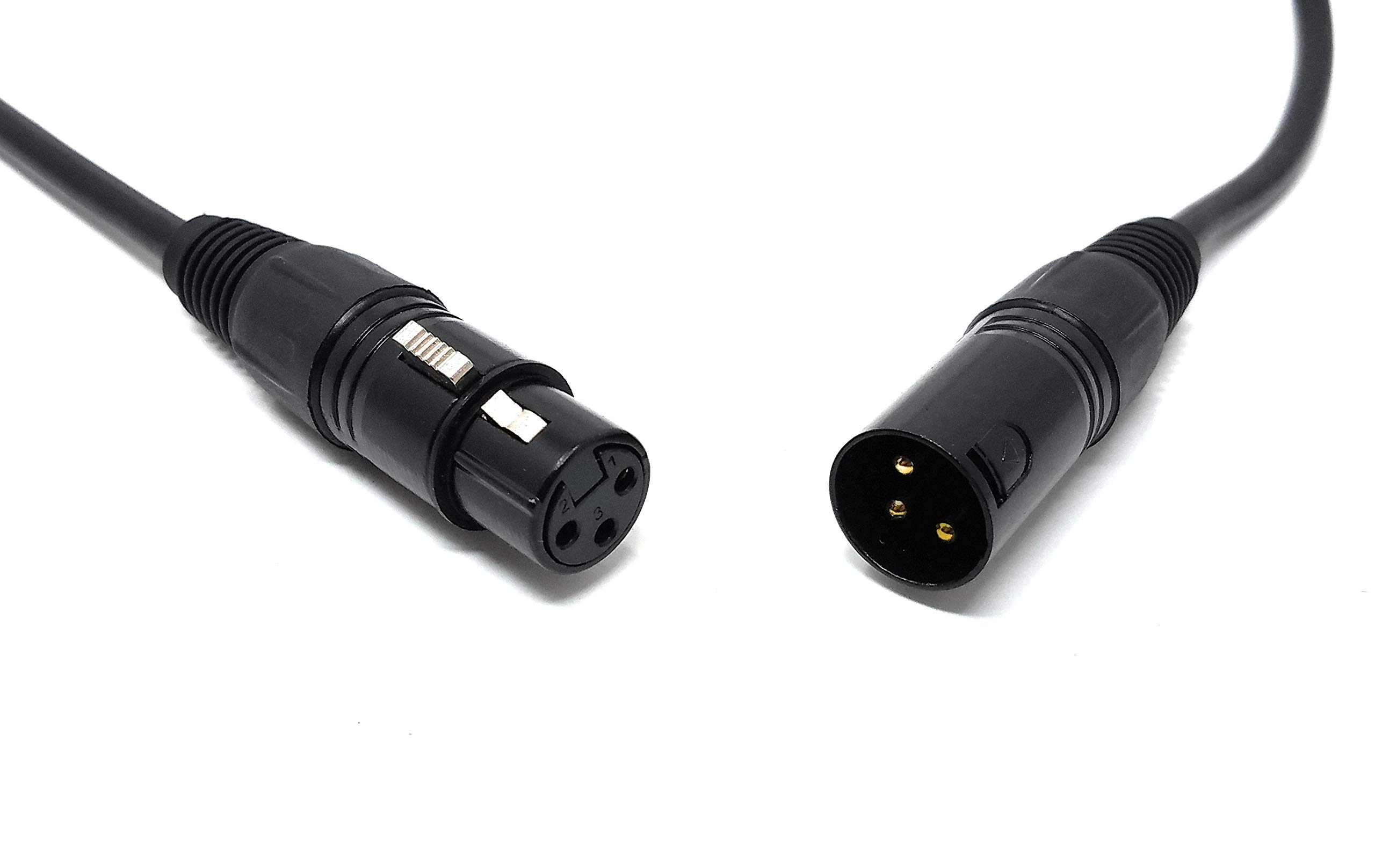 Maincore 1m XLR Male to Female Microphone 3 Pin Extension Audio Cable Lead Cord Compatible With Amplifiers, Microphones, Mixer, Preamp, Speaker & Other Professional Studio Recording (1m)