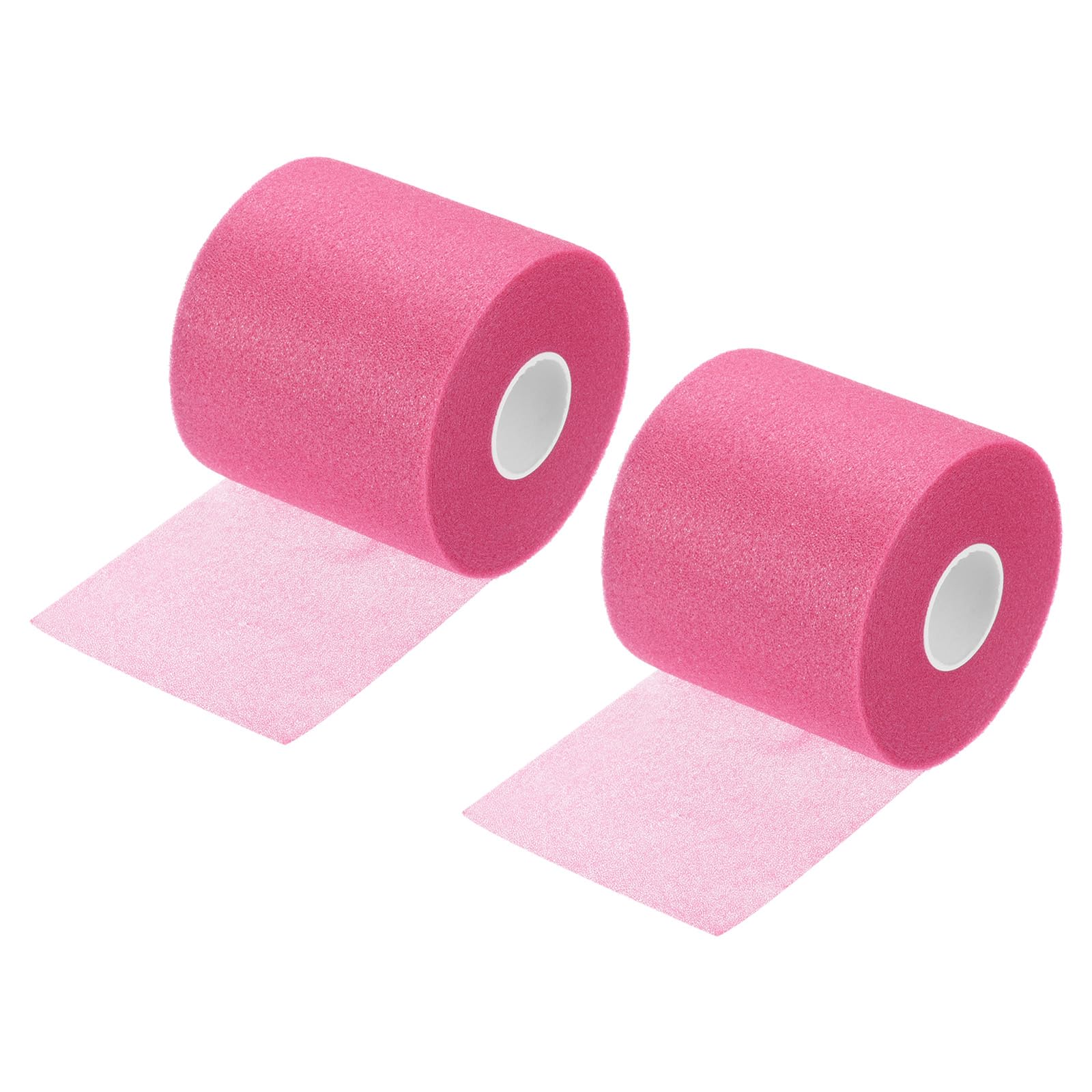 PATIKIL 30 Yard x 2.8 Inch Badminton Grip Cushion Wrap, 2 Pack PE Tennis Racket Grip Tape Backing Film Handle Anti Skid Cushion Accessories, Fuchsia