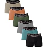 AMERICAN HEAVEN Men's Underwear Trunks 6-Pack, Stretchy Ultra Soft Fitted Boxer Brief with Fly