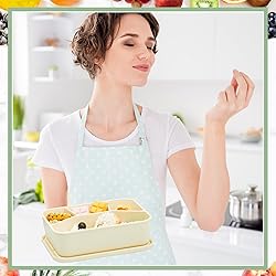 Ziliny 4 Pcs Silicone Bento Box Reusable Lunch