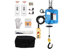 NOLANTISI Electric Hoist Winch - 2200LBS - 25FT - 110V - 3 in 1 Electric Hoist Winch - Manual, Wired and Wireless Remote Control - with Lifting Strap (3 in 1-2200LBS - 25FT - Blue)