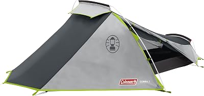 Cobra - Tenda compacta ultraleve para 2 pessoas, tenda para 2 pessoas, 100% impermeável, cobertura do solo costurada, tenda de caminhada com varas