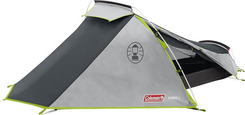 Cobra - Tienda de campaña compacta Ultraligera para 2 Personas, Tienda de campaña para 2 Personas, 100% Impermeable, Cubierta de Suelo Cosida, Tienda de campaña de Senderismo con Postes de