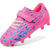 DREAM PAIRS Boys Girls Soccer Cleats Kids Football Shoes for Little/Big Kid