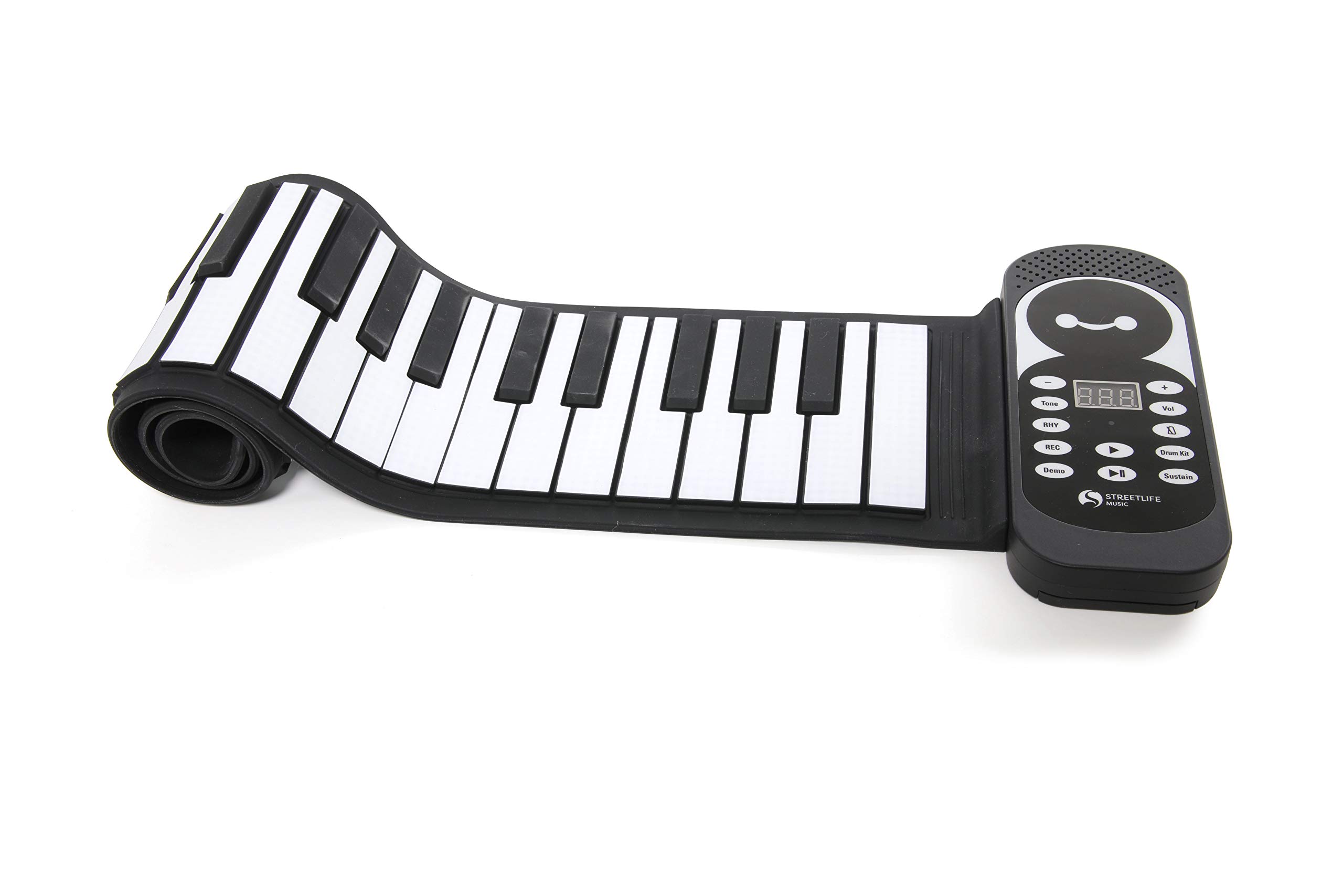 Streetlife modern electronic roll piano 49 keys black
