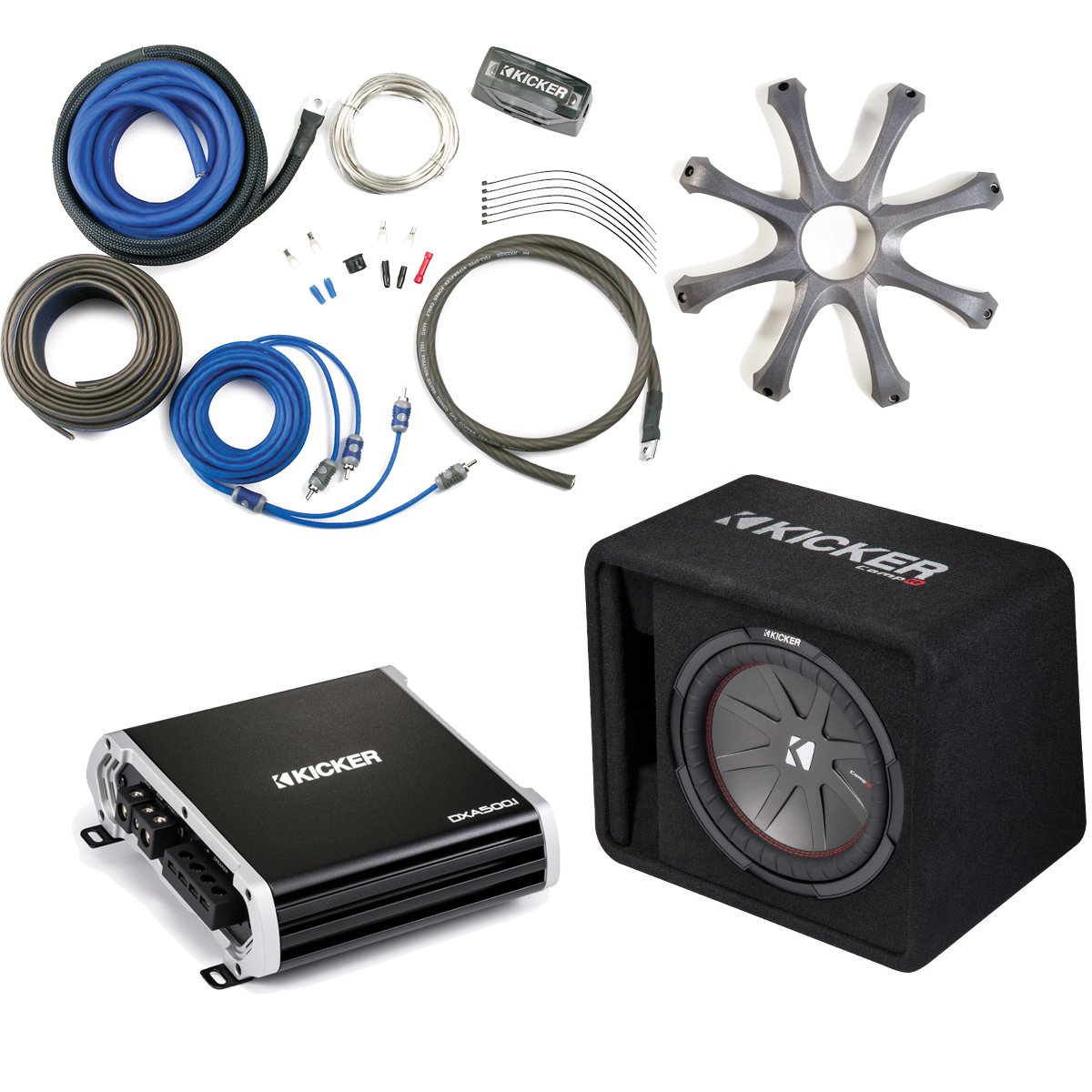 公式の店舗 Kicker B01n2xsv0l Bassノブ 500ワットキッカーdxa5001アンプ 配線キット グリル And R移植エンクロージャw Comp Vcwr122 43 ウーファー Csam Archives Gov Ua