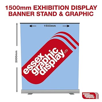 1500 1 5m Extra Wide Roller Banner Stand Exhibition Stand With
