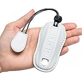 LCXWZNDY for Porsche Key Fob Cover Genuine Leather with Keychain,Leather Key Case Protector Compatible with Porsche Panamera,911,Cayenne,Macan