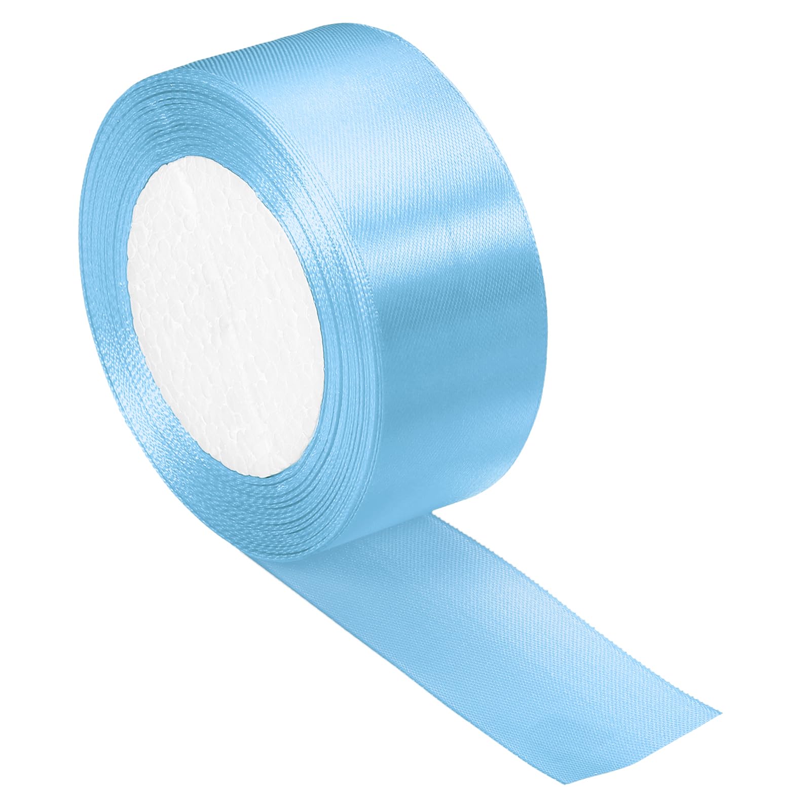 PATIKIL 1.5 Inch Wide 24 Yards Satin Ribbon, Single Side Solid Crafts Roll for Party Home DIY Wrapping Decoration, Sky Blue