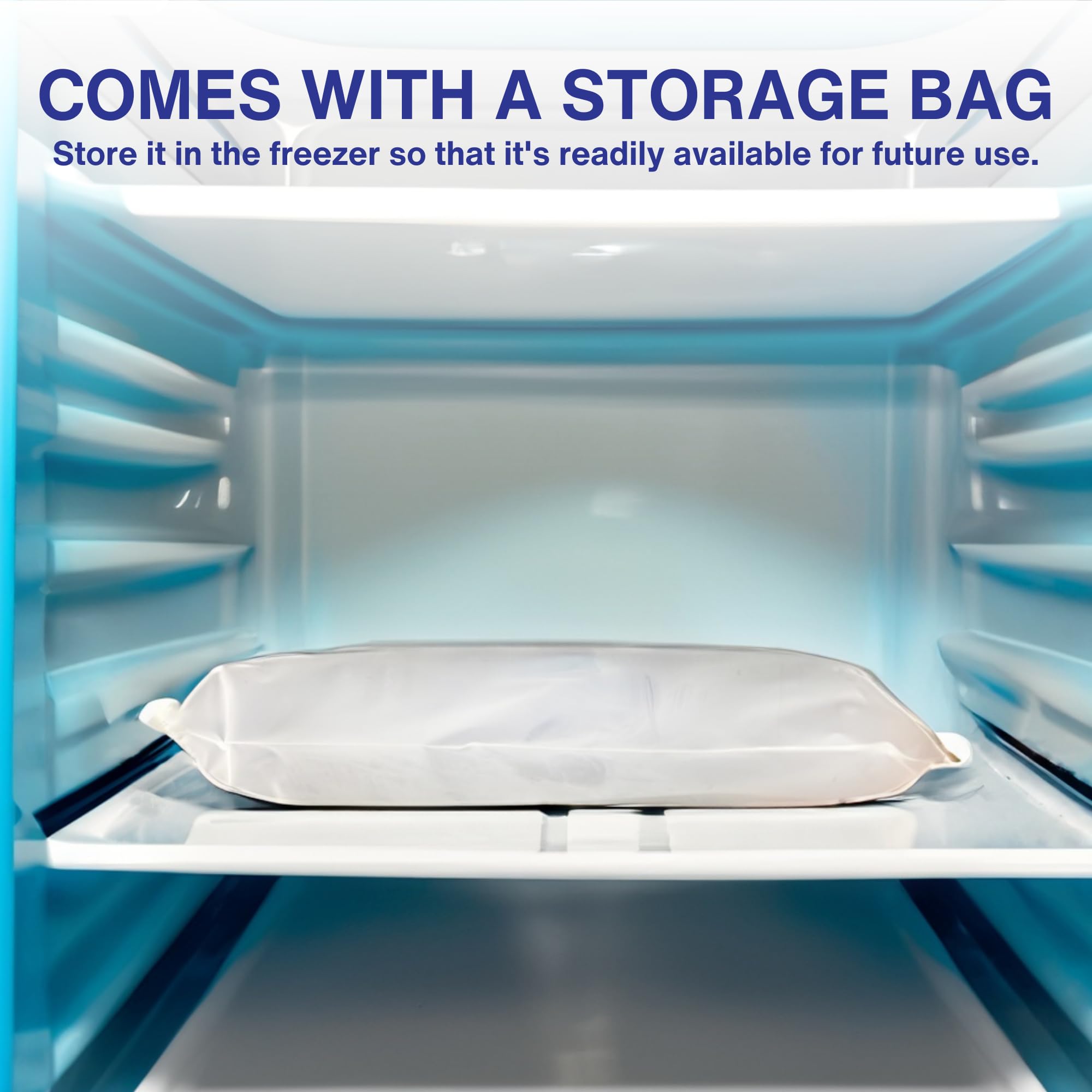 Medvice Ice Pack with Cold Compression for Knee Pain Relief, Swelling, Knee Replacement Surgery, Arthritis, and Injury Recovery, Adjustable Straps, Reusable Gel Ice Wrap for Meniscus Tear and ACL Blue