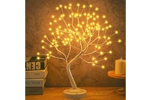 JOINTWIN Tabletop Bonsai Tree Light,108L LED Tree Lamp,Fairy Light Tree with 8 Modes & 6 Hrs Timer,Artificial Tree with Lights USB & Battery Operated,Lighted Birch Tree Indoor for Home Decoration (Warm Glow)