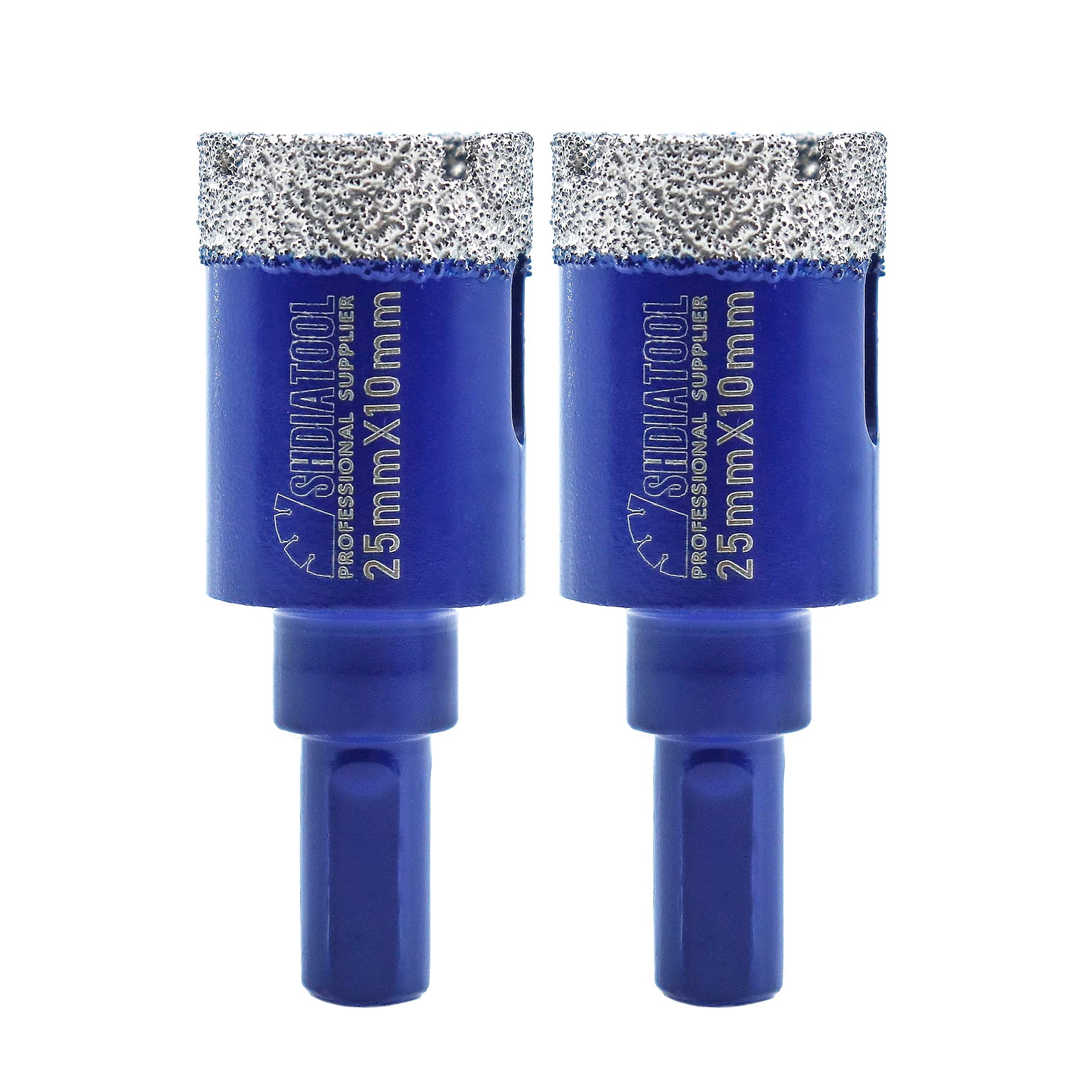 SHDIATOOL Diamond Drill Core Bits 2PC 25mm Triangle Shank Hole Saw for Porcelain Tile Marble Ceramic Granite — image 1