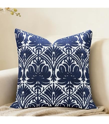 Amazon.com: Pillow Cover Navy Blue Ikat Pillow Cover Ikat