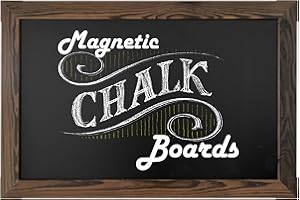 Loddie Doddie Magnetic Chalkboard for Wall - Rustic Frame 20" x 30" - Easy-to-Erase Large Blackboard for Wall Decor & Kitchen - Hanging Black Chalkboards - Magnetic Board
