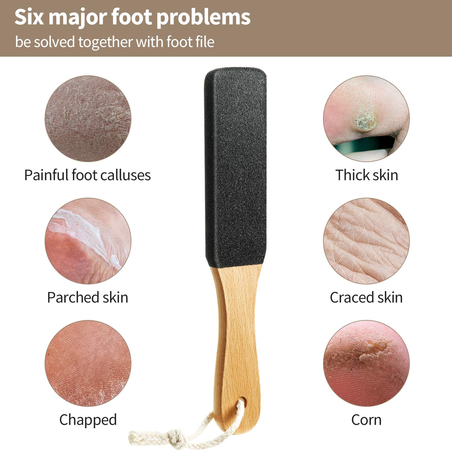 2 Packs Foot File Scrubber Callus Remover Feet Scraper File Rasp Brush Tools for Wet and Dry Feet Foot Care Dead Skin Removing (Smooth Shape) : Beauty