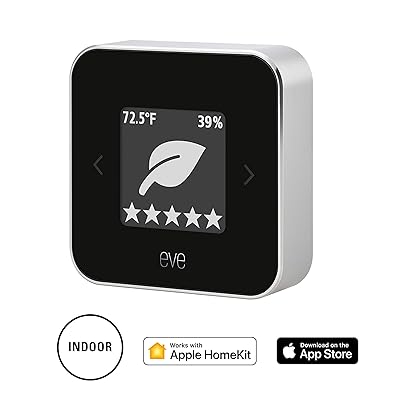 Havva Odası - VOC, sıcaklık ve nem, ekran, köprü gerekmez, Bluetooth Düşük Enerji (Apple HomeKit) izlemek için İç Hava Kalitesi Monitörü