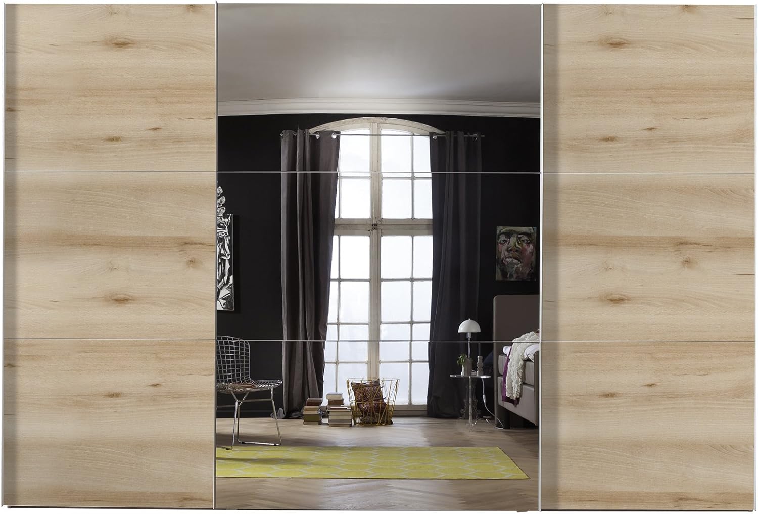 Express Möbel Armario, Haya, buche, 350 cm Breite x 236 cm Höhe x Tiefe