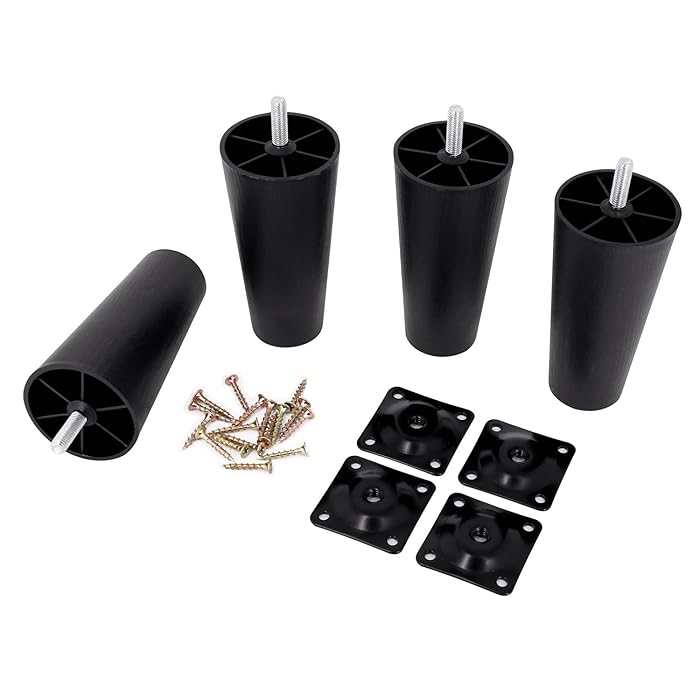 Buy Sofa Legs, GLTECK Tapered Plastic Sofa Couch and Chair Legs M8