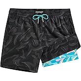 maamgic Mens 5 Inch Stretch Swimming Shorts Compression Liner Swim Trunks Swimwear Bathing Suits Beach Wear Swim Suits