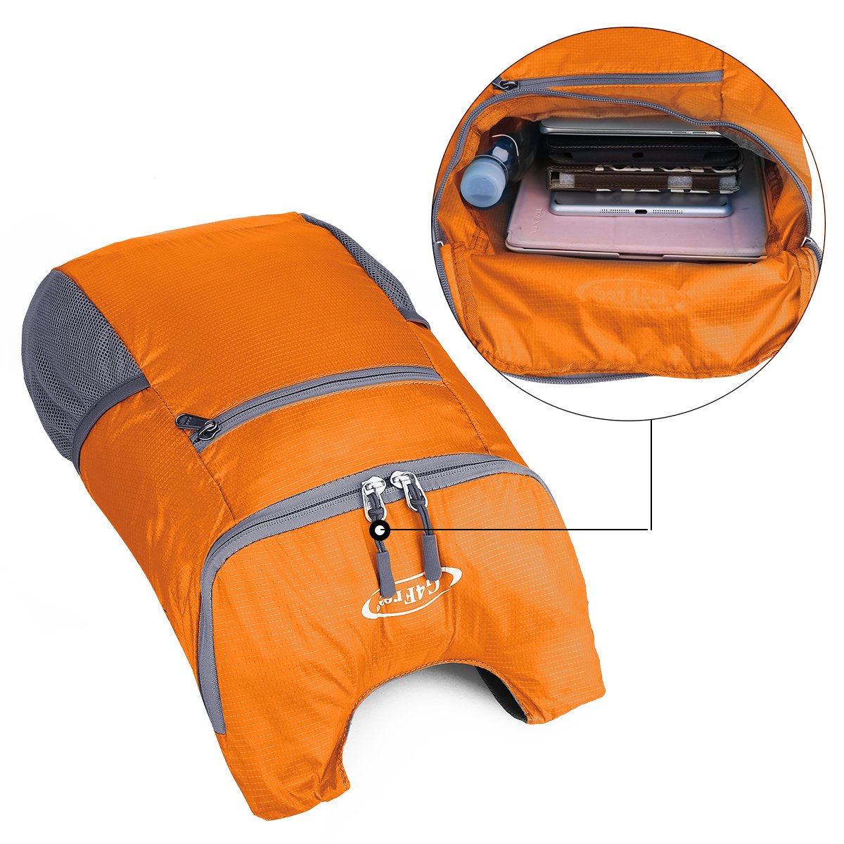 G4Free Faltbarer Rucksack Leichter Tagesrucksack Klein 200g Unisex Packbarer Reiserucksack Wanderrucksack für Wandern Fahrrad 7