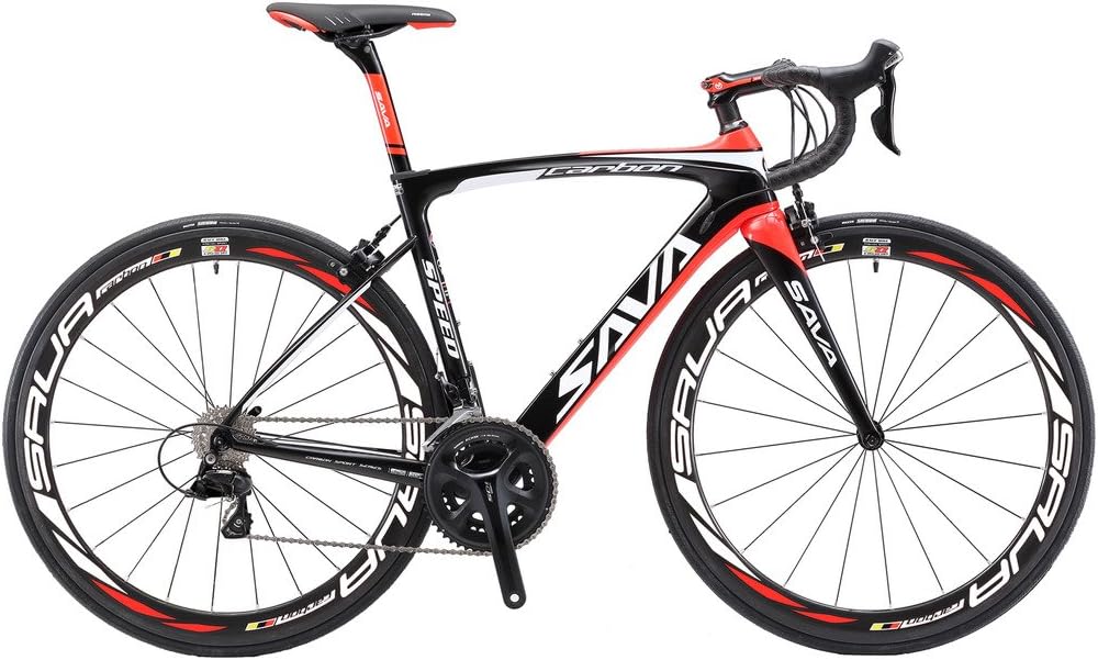 SAVADECK Herd6.0 Carbon Road Bike T800 Full Carbon Fiber 700C Racing Bike with Shimano 105 R7000 22 Speed Groupset and 3K Carbon Clincher Wheelset Ultralight Road Bicycle